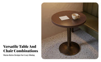 Sturdy Construction Cafe Table and Chair Set Minimalist Design Retro Dining Set Square Table and Chairs for Business Owners, Interior Designers, Homeowners, Bar, Dessert Shop, Kitchen