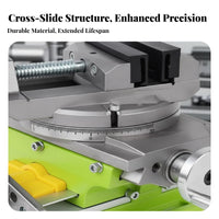 Aluminum Alloy Body Cross Slide Vise 90° Rotation Rotating Milling Worktable Precision Adjustment Cross Slide Table Heavy Duty Construction for Metalworkers, DIY Enthusiasts, Woodworkers, Drilling, Benchtop, Garage