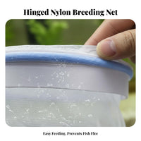 Guppy Breeder Net Hinged Lid Buoyant Aquatic Breeding Net Buoyant Fry Protector Sturdy Nylon Mesh Aquatic Breeder Box