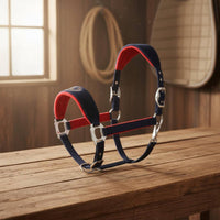Padded Horse Halter Anti-Chafe Adjustable Horse Headcollar Braided Design Equine Head for Outdoor, Stable, Training