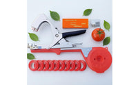Metal Stapling Head Vegetable Stem Tying Machine Handheld Vine Tying Machine Reel Holder Plant Tie Black Grip for Farm, Garden