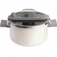 Enameled Pot with Glass Lid Gas Cooktop Stockpot with Glass Lid Even Heating Enamel Soup Pot for Home Cooks