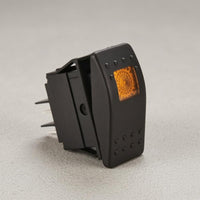Plastic Housing Waterproof Rocker Switch Black Illuminated Rocker Switch for Boat, Rv, Automotive