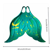 Training Monofin Material Mermaid Monofin Comfortable Foot Pockets Mermaid Aquatic Fin for Pool
