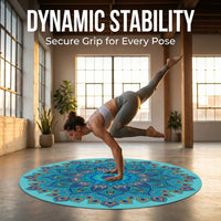 Mat Diameter Circular Exercise Mat Thick Non-Slip Training for Meditation, Pilates, Dance