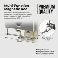 Wall Mount Holder for Kitchen Towel Rolls, Paper Dispenser, Stainless Steel Rag for Bathroom and Wash Basin