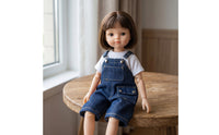 1/8 Doll Bib Overalls Simple to Put on Doll Overalls with Pocket Adorable Clothing for Photography