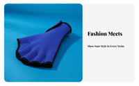 Increases Propulsion Webbed Swim Gloves Cold Resistant Uncovered Finger Swimming Gloves Adjustable Wrist for Snorkelers, Adults, Diving