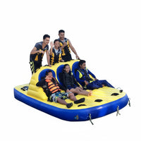 4 Pieces Boat Towable Multi Rider Towable Inflatable Water Sled Towable Water Tube Flying Fish Water Raft Crafted from Thickened PVC Suitable for Family Outings Group Water Sports Lake River Sea