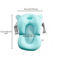 Baby Bath Cushion Cushioned Baby Bath Pad with Straps Breathable for Infants