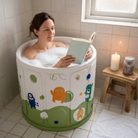 Portable Folding Bathtub for Adults and Kids, Full Body Soaking Tub