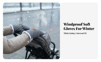 2 Pieces Winter Baby Carriage Handle Cover Easy to Install Pushchair Hand Muff Pram Gloves Machine Easy to Clean