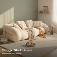 Sofa Bed with Pet House Multi-Functional Pull-expandable Loveseat Bed Foldable Design transformable Couch for Homeowners, Guests, Living Room, Bedroom, Office