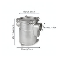 Seawater Filter Stainless Steel Sea Water Strainer Marine Strainer Easy Cleaning Raw Sea Water Filter Corrosion-Resistant