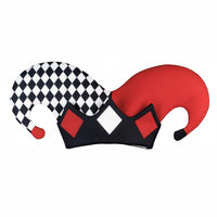 Harlequins Clown Hat Black and Checkered Fool Hat Funny Party Accessory for April Fools, Stage Performance