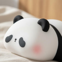 Gift Idea Cute Panda Night Light Portable Panda Silicone Lamp Rechargeable Silicone Night Light 3-Level Dimmable for Children, Bedroom