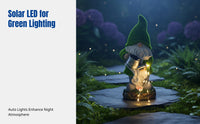 Solar LED Night Light Garden Decor, Western Style Resin Craft, Outdoor Villa Yard Ornament