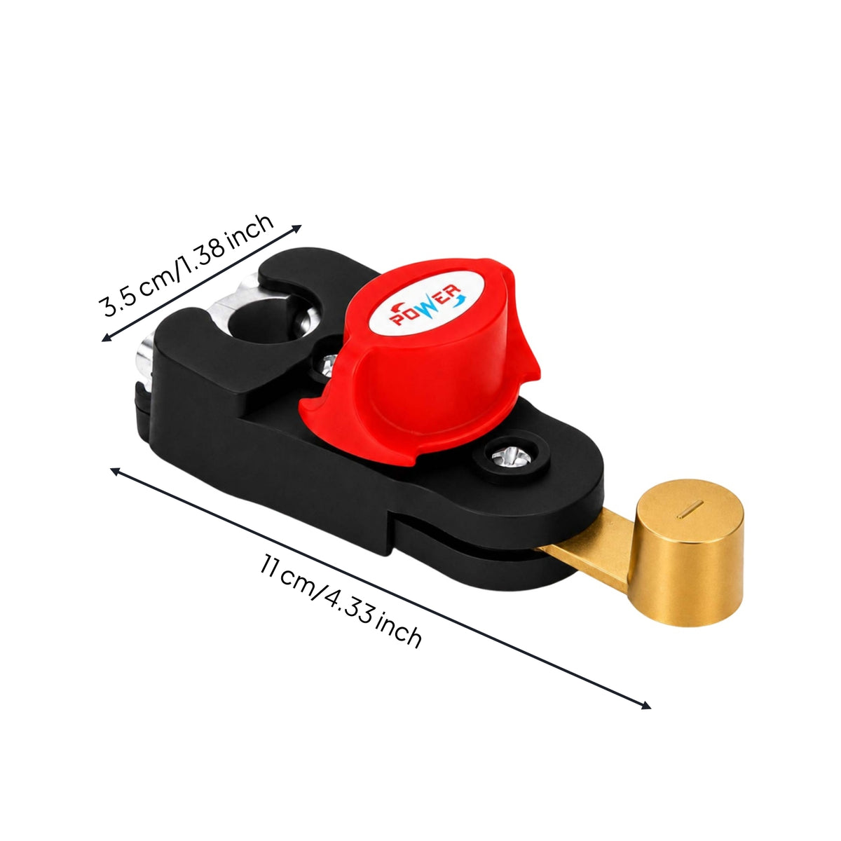 Battery Disconnect Switch Compact Battery Cut off Switch 12V/24V Pure Copper for Cars, RVs