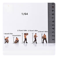 5 Pieces Miniature Figure with Parcel Management Themed Courier Figurine Resin Delivery Worker Figure for Diorama Builders