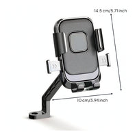 360 Degree Rotating Motorcycle Phone Mount Quick-Release Motorcycle Phone Holder One-Handed Shock-Absorbing for Motorcyclists, Delivery Riders, Rough Roads