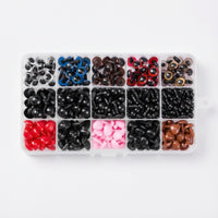 752 Pieces Complete Set Craft Eyes with Storage Box Black Safety Eyes Plastic Secure for Crafters, Toy Repair