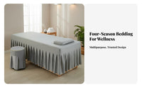 All-Season Use Massage Table Cover Set Simple Minimalist Design Massage Table Sheet Set Silky Silken Material for Estheticians