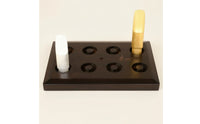 Maple Wood 8-Slot Mouthpiece Stand Wooden Sax Mouthpiece Display Stand Stable Base Music Accessory for Practice Room, Instrument Shop