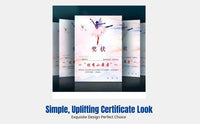 Dance Certificate, Customizable Upright Award for Young Artists, School Training, Paper Material