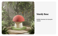 Scratch-Resistant Red Toadstool Cat Tree Sturdy and Stable Toadstool Cat Scratching Post With Dangling Toy Pet Furniture Space-Saving for Kittens, Small Cats, Living Room, Bedroom