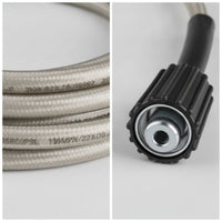Pressure Washer Hose Coiled Hose with Fittings Double-Ended for Driveway