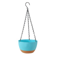 Hanging Planter with Chains Round Planters Weather-Resistant for Balcony, Indoor