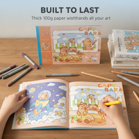 A4 Tearable Blank Drawing Pad for Students and Artists, Thickened Sketchbook for Markers and Art