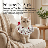 Reflective Cat Collars Quick Release, Floral Princess Puppy Collars with Breakaway Clasp, Comfortable Wear Pet Accessories