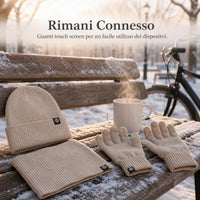 Alpaca Wool Knit Touchscreen Gloves for Women - Warm Winter Outdoor Cycling & Office Use