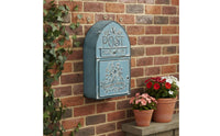 Rustic Iron Mail Box Weather-Resistant Decorative Storage Box Fully Assembled Home Decor for Garden, Entryway
