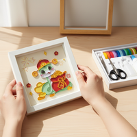 2025 Year of the Snake Quilling Art Kit DIY Handmade Chinese Style Set with Frame for Beginners