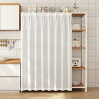 particle barrierproof track system particle barrier Screen Clutter Hiding Cabinet Curtain effortless Gliding Shelf screenDrill Installation for Renters, property owners, Students, Kitchen, Bedroom, Living Room, Bathroom