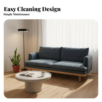 Removable and cleanable upholstery panels 3-Seater Fabric Settee Nordic aesthetic Sofa Small Space Solution Couch Minimalist Design for Apartment Dwellers, Families, Homeowners, Lounge, Home