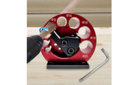 Aluminum Alloy Adjustable Drill Dowel Tool Multiple Size Holes Wood Rod Shaper Carbide Blade Adjustable Dowel Jig Wear-Resistant for Woodworking