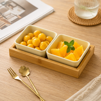 serving tray with dishes