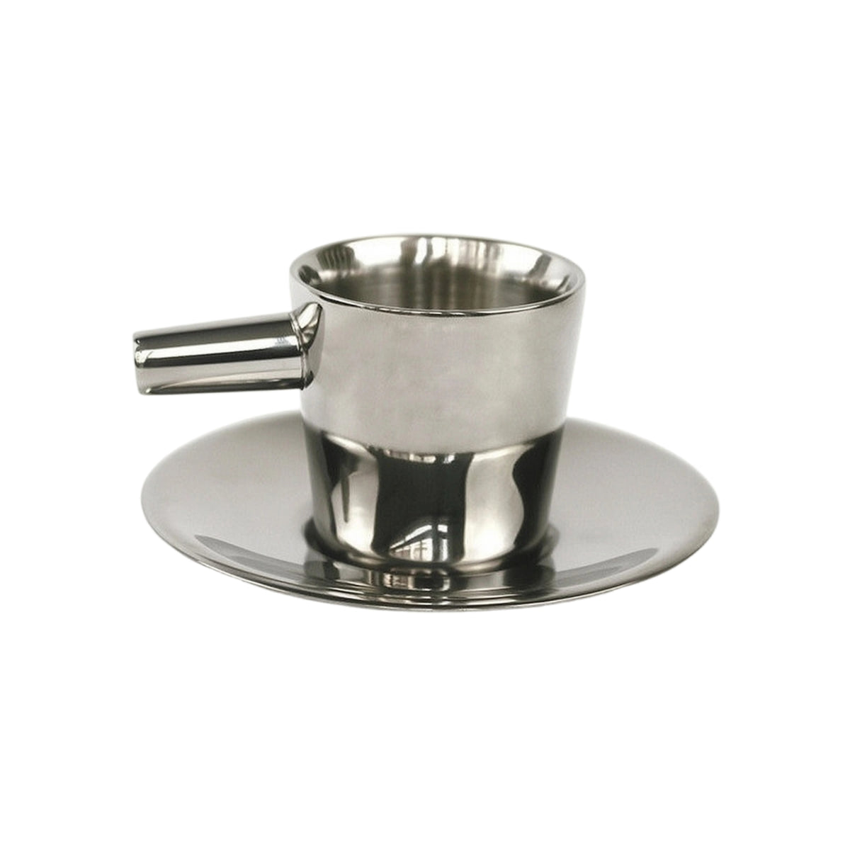 Espresso Cup with Saucer Stainless Steel Coffee Cup with Saucer Double-Walled