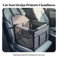 Waterproof Dog Car Seat Dirt-Proof Front Seat Dog Carrier Adjustable Straps for Cat Owners, Road Trips, Home