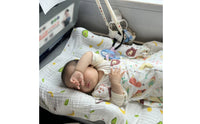 Flocked Surface Car Back Seat Air Mattress Safety Barriers Toddler Travel Air Bed Foldable Kids Inflatable Travel Bed Fast Inflation for Toddlers, Infants, Train