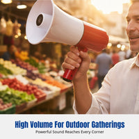 Rechargeable Handheld Megaphone Speaker, Recording, Multi-Mode, Outdoor Loudspeaker for Gatherings