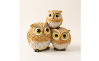 Owl Garden Figurine Resin Owl Garden Statue Hand-Painted Outdoor for Gardeners, Courtyard