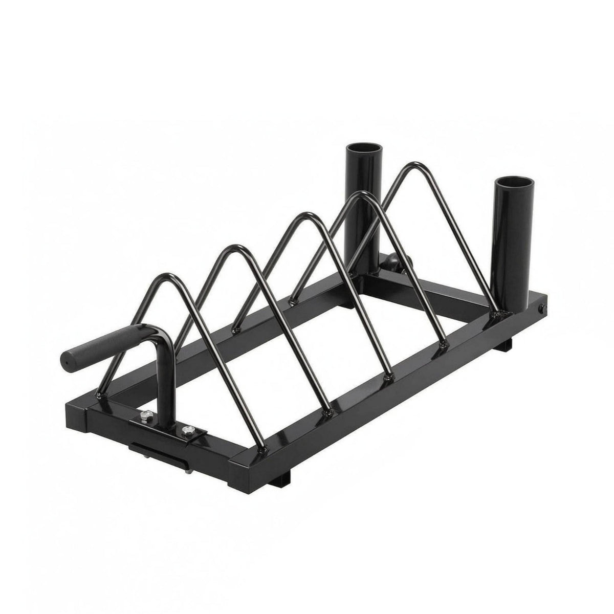 Fitness Disc Holder Angled Dividers Barbell Rack Side Handle