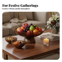 Elegant Design Pedestal Fruit Bowl Decorative Draining Fruit Basket with Stand Multi-Purpose High-Foot Candy Dish Easy to Clean for Coffee Table, Living Room, Party, Kitchen Counter