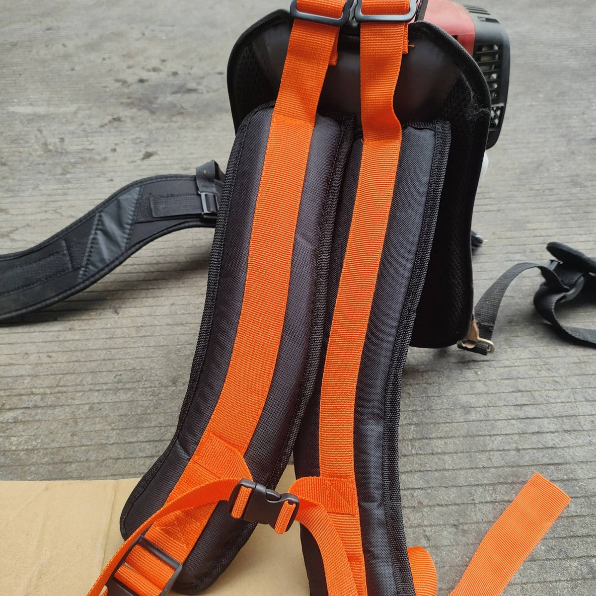 Grass Trimmer Harness Heavy-Duty Brush Cutter Harness Bright Orange Undesirable Vegetation   Strap for Landscapers, Gardeners, Garden Maintenance