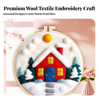 Home Decoration DIY Wool Felt Painting Kit Easy To Learn Wool Needle Felting Starter Kit Includes All Materials for Crafters, Hobby, Bedroom