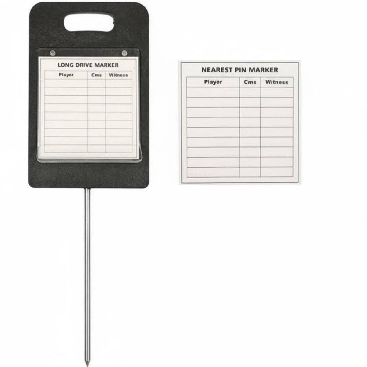 Long Drive Marker Construction Nearest Cup Closeness Marker Weatherproof Card Holder Golf Competition for Tournaments